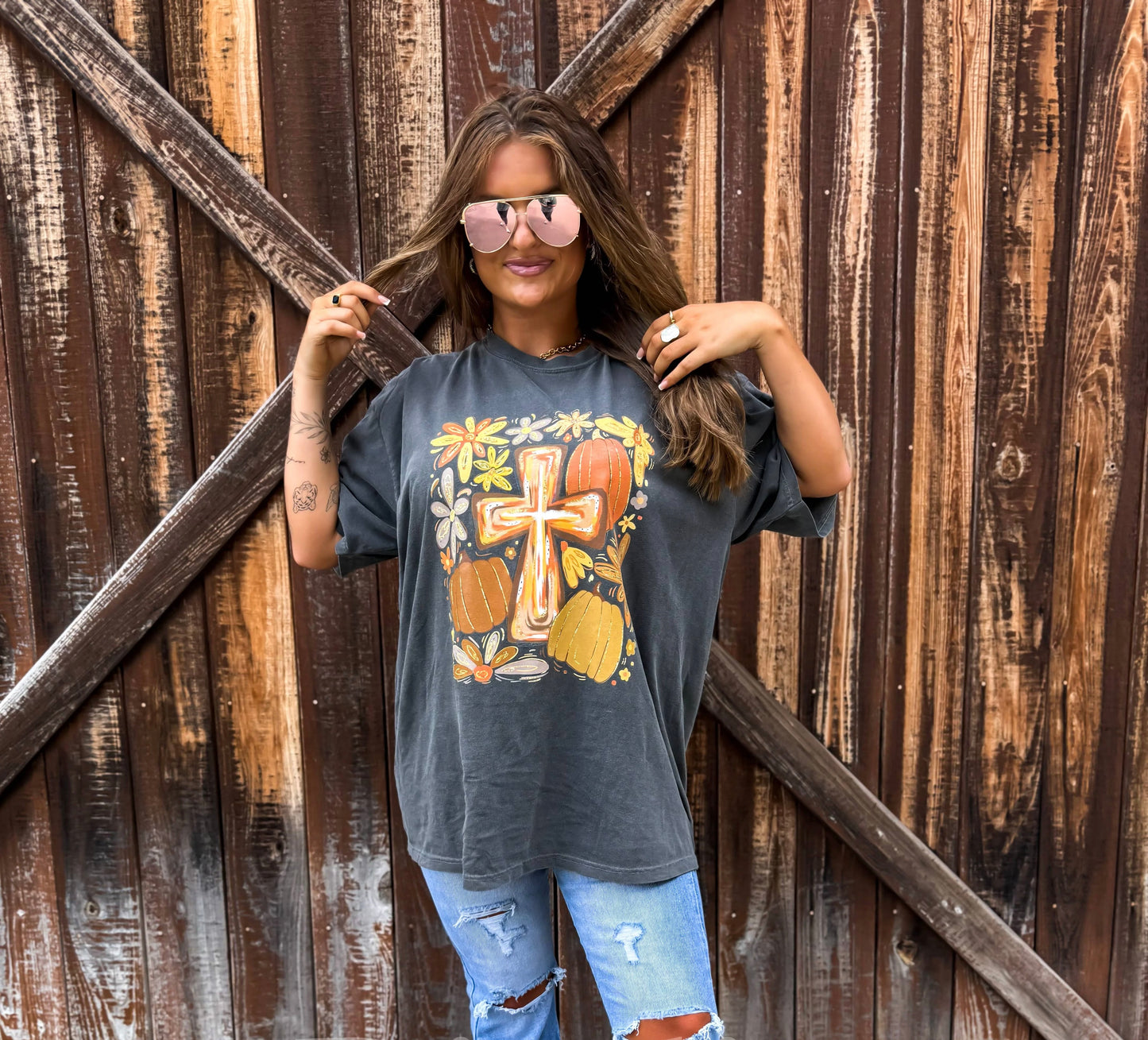BoHo Cross Pepper Graphic Tee