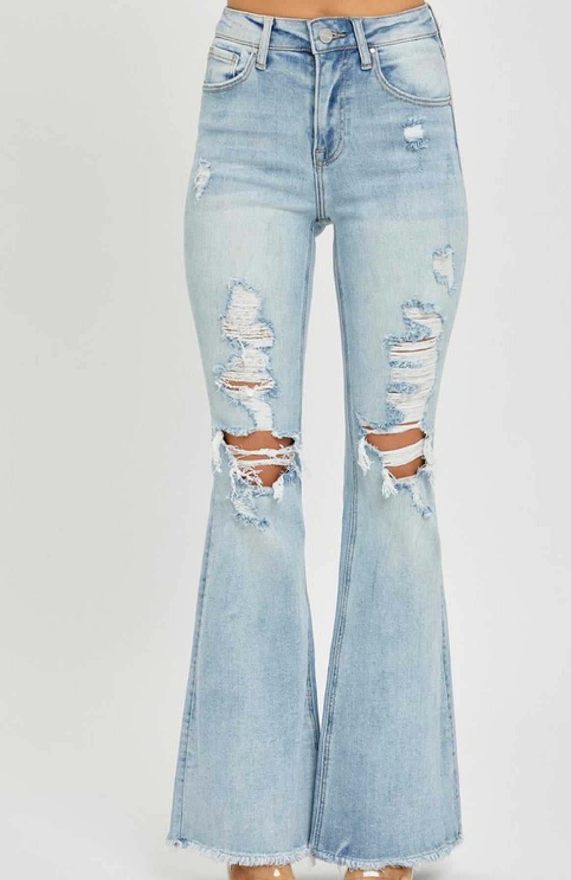LAST ONE Rudy Distressed Flare Jeans- Size 11