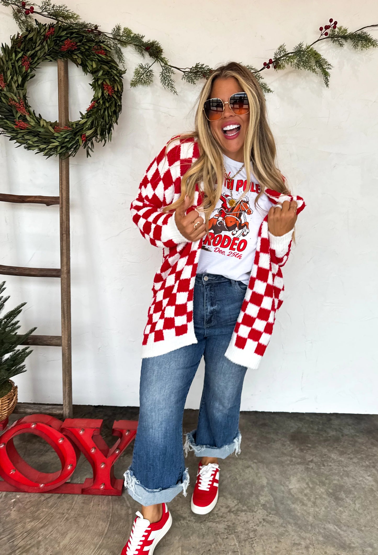 Checker Cloud Cardigan (One Size)