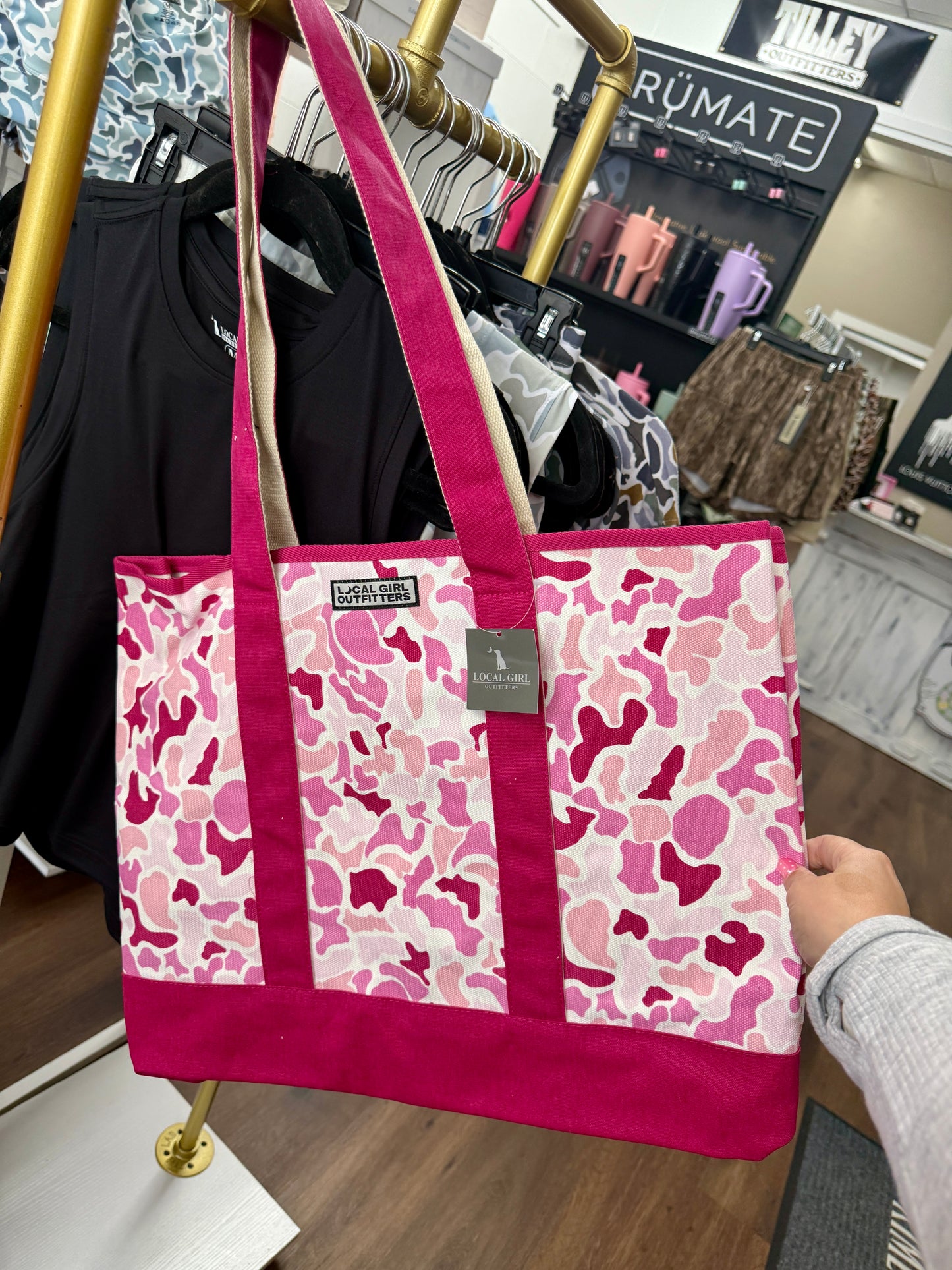 Local Girl Pink Localflage Beach Tote