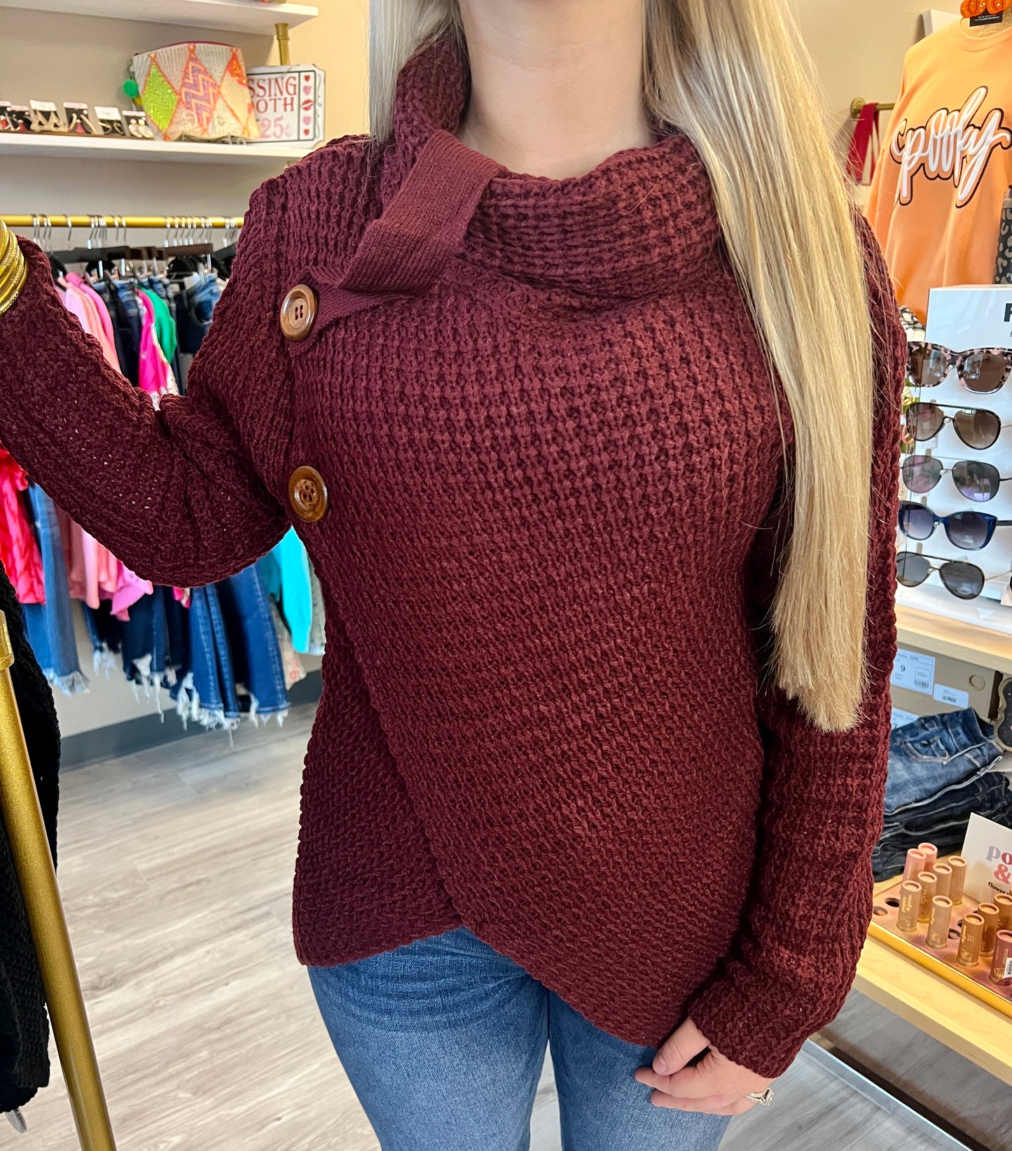 Suzanne Asymmetrical Wrap Sweater