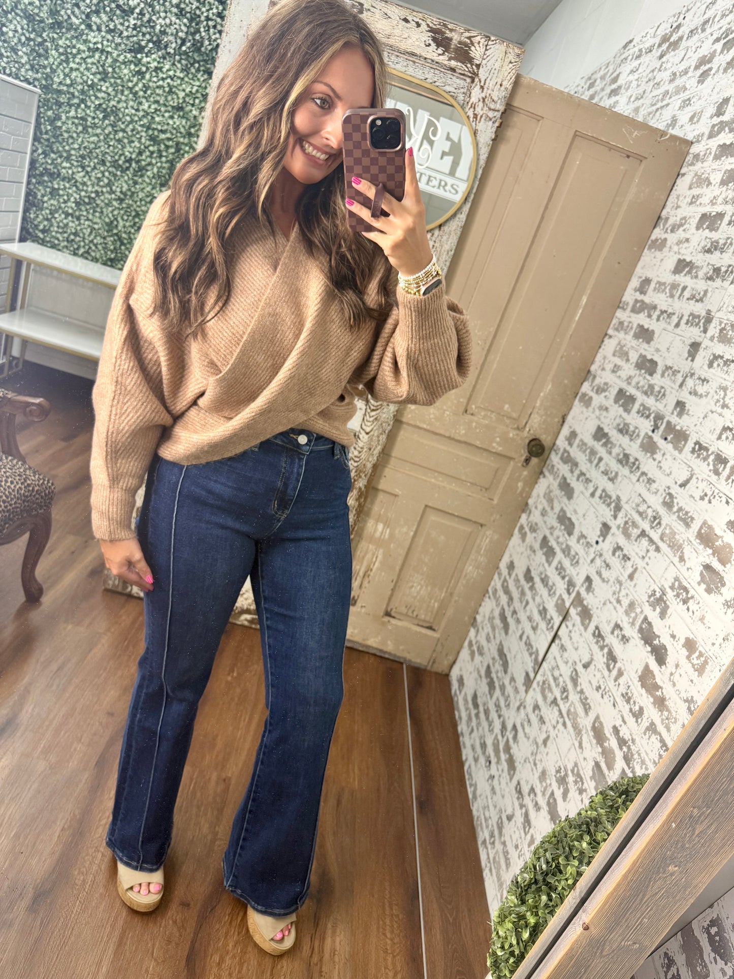 Lexxy HR Pintuck Flare Jeans by Lovervet