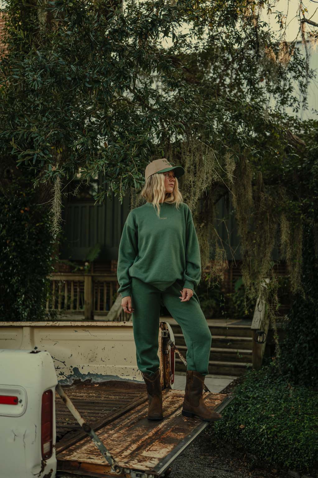 Tribe Kelley Butter Crew - Coastal Countryside - Pine Green