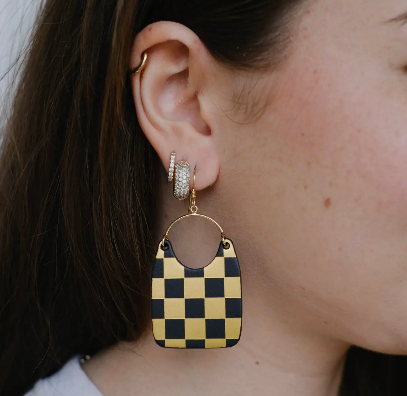 Nickel & Suede Black & Gold Checkmate Charlie’s