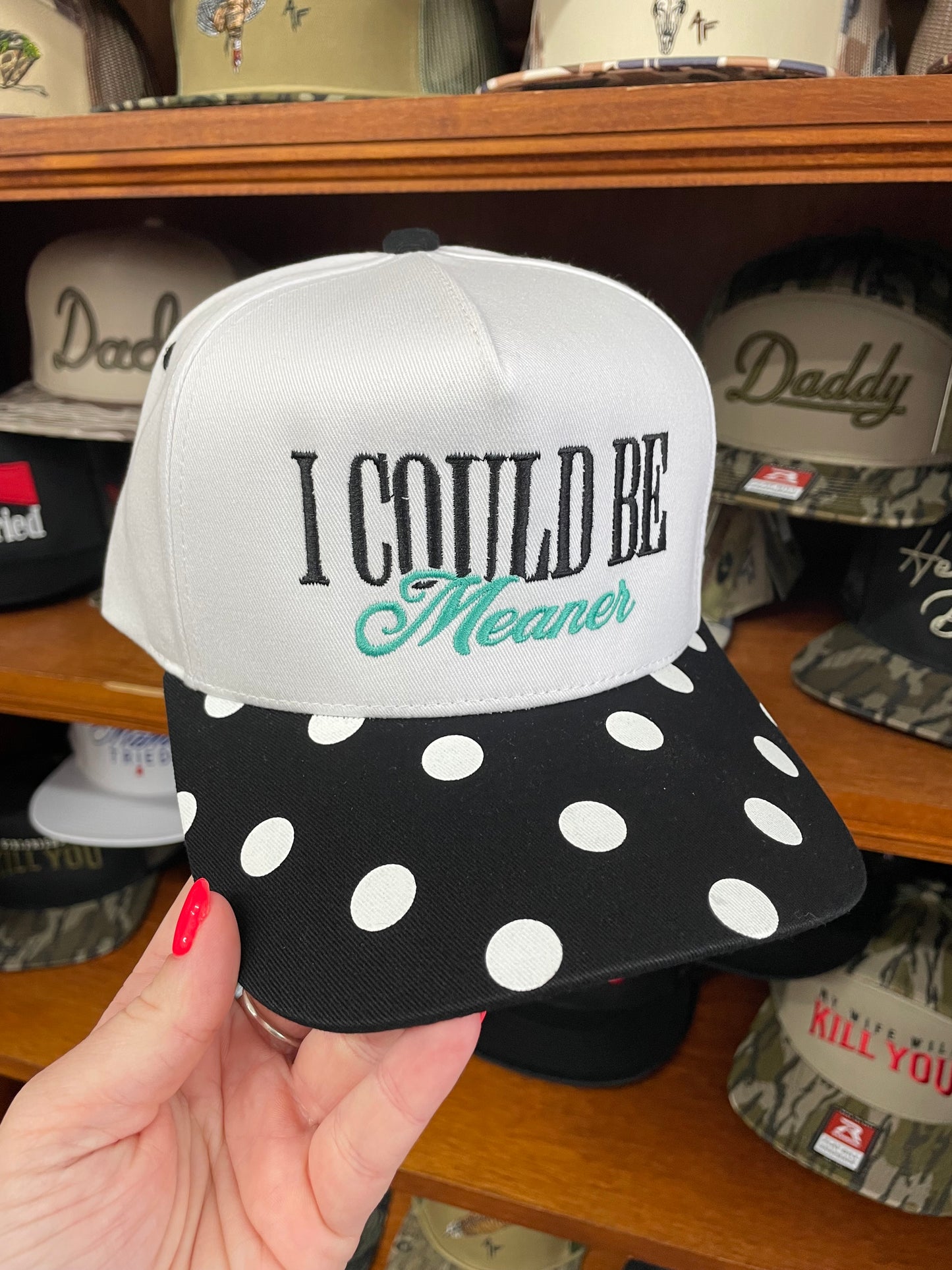 Mad Hatter I Could Be Meaner Polka-dot Hat