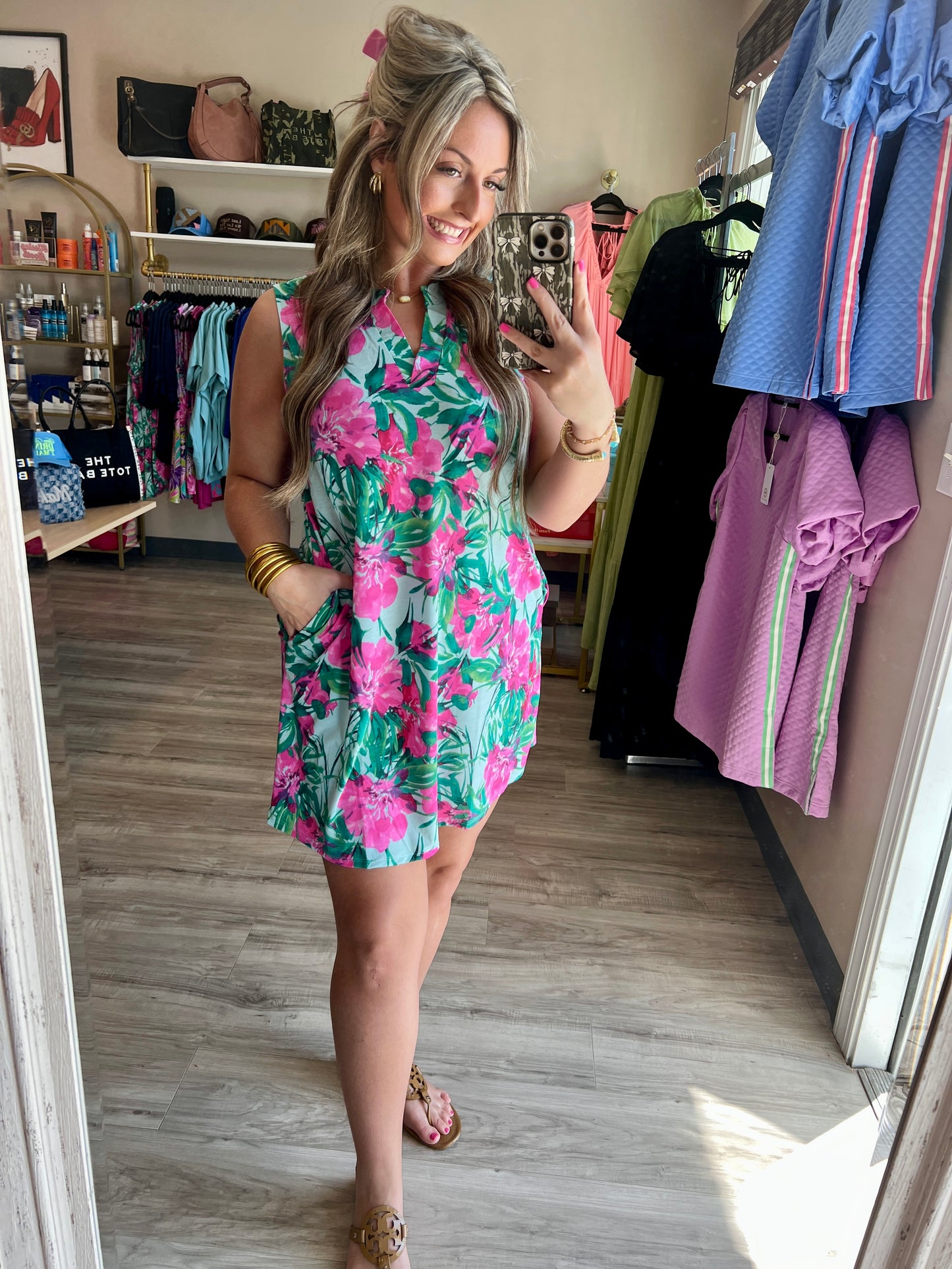 Tropical Lizzy Tank Dress
