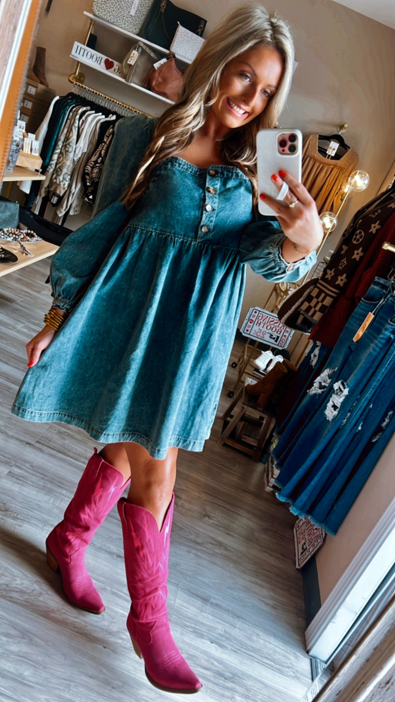 LAST ONE Blue Jean Nights Dress Size Small