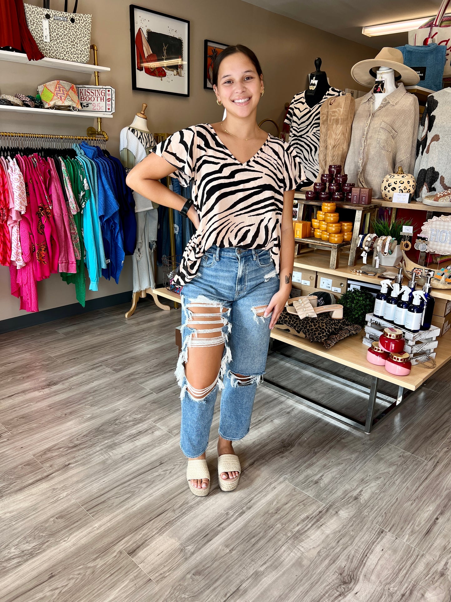 BuddyLove Avril Zebra Striped Top