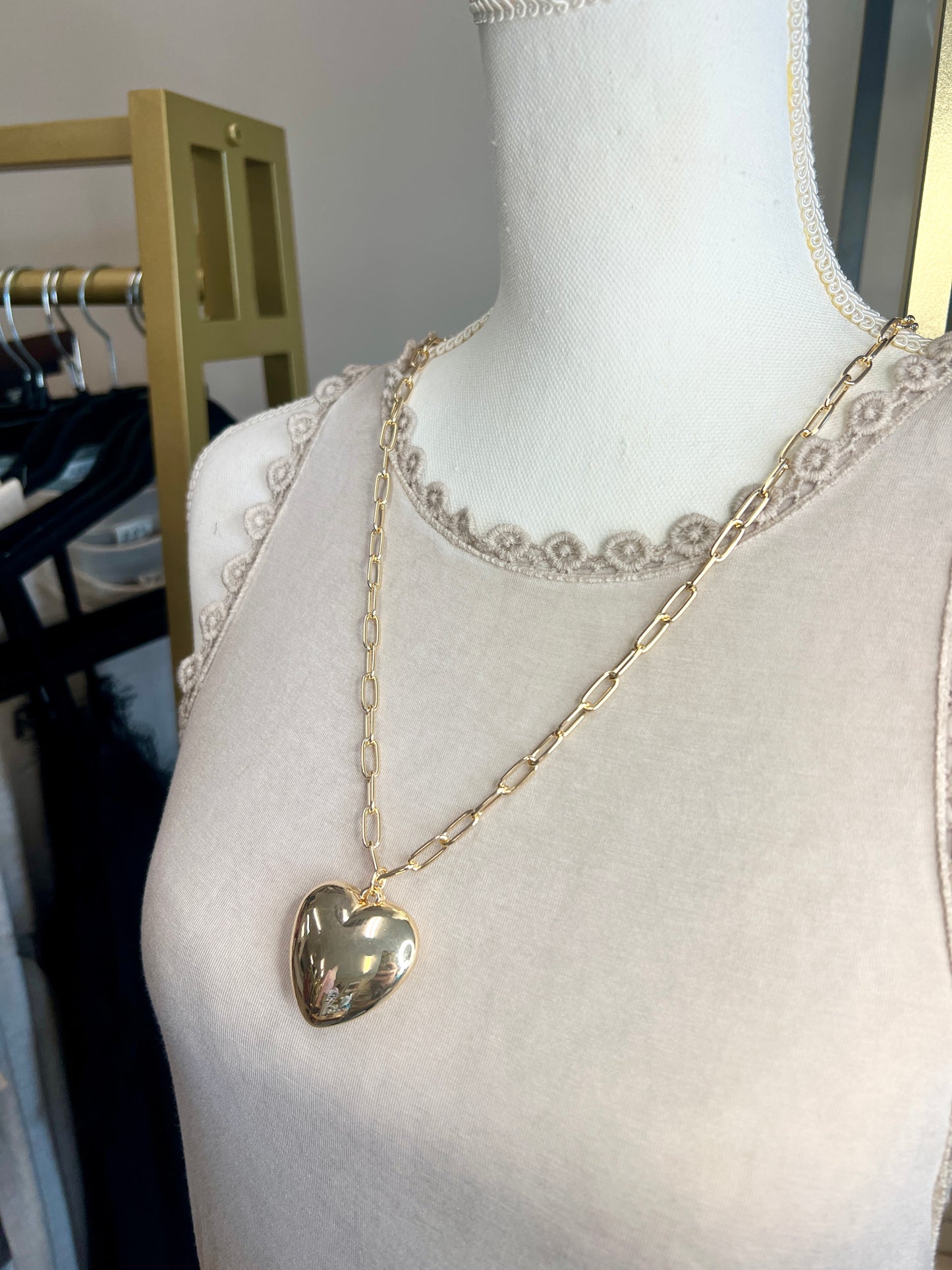 Long Heart Necklace