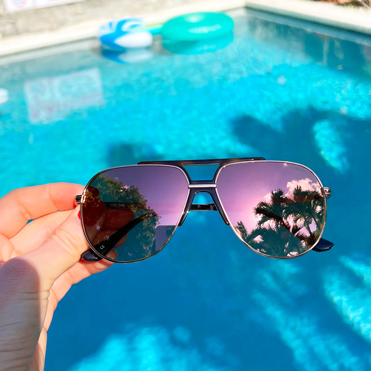 Logan Pink Mirror Sunglasses