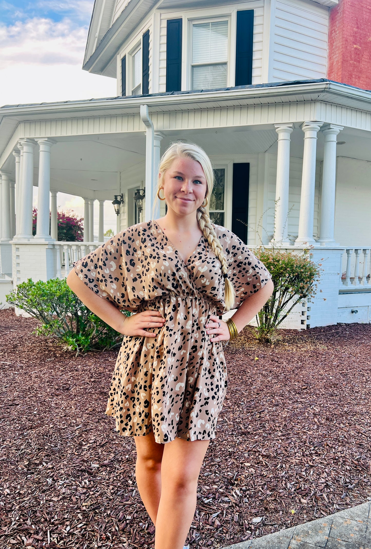 The Animal Kimono Sleeve Dress