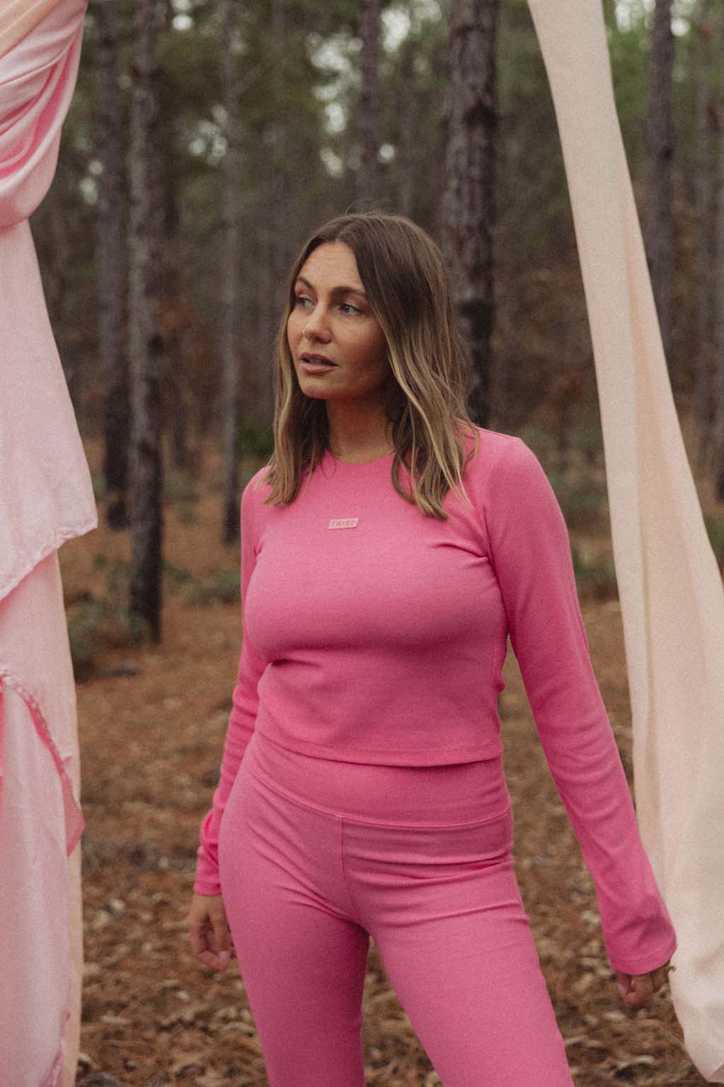 Tribe Kelley Ribbed Long Sleeve-Backroad Rose