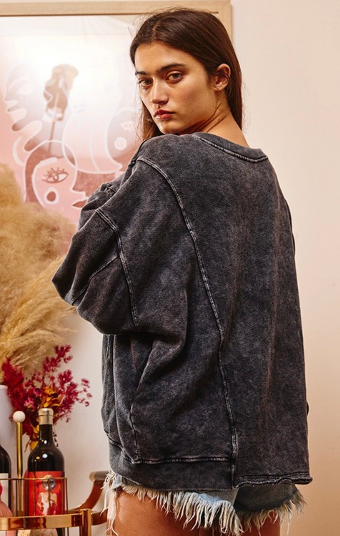 Katy Top-Vintage Black