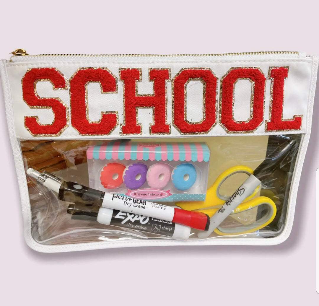 School Clear Luxury Nylon Pouch