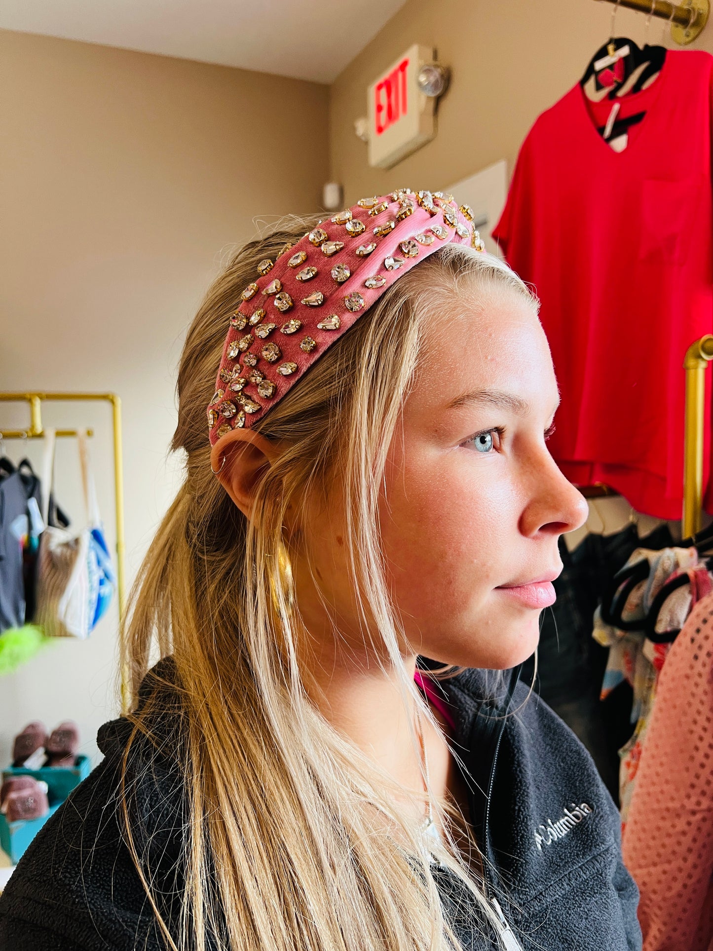 Jeweled Velvet Knotted Headband
