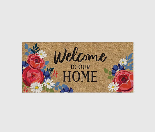 RWB Floral Flocked Sassafras Coir Switch Mat