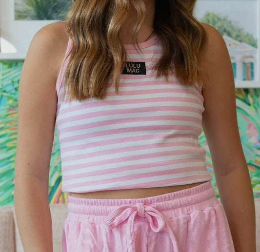 Lulumac Stripe Tank - Light Pink