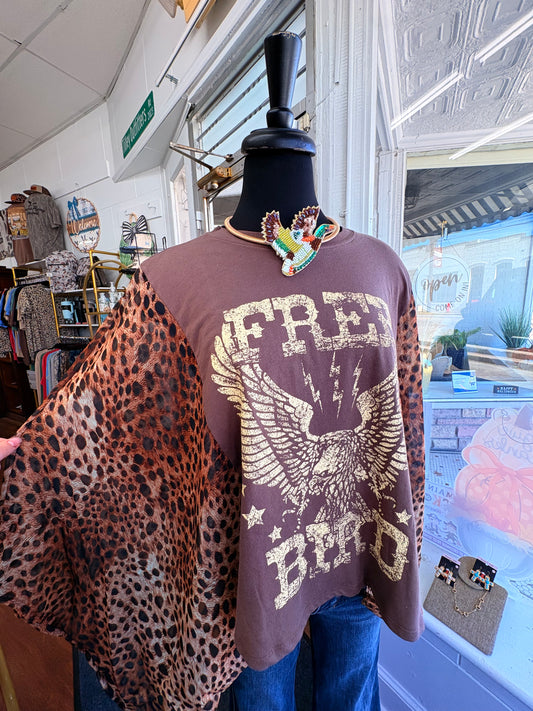 Free Bird Brown Kimono