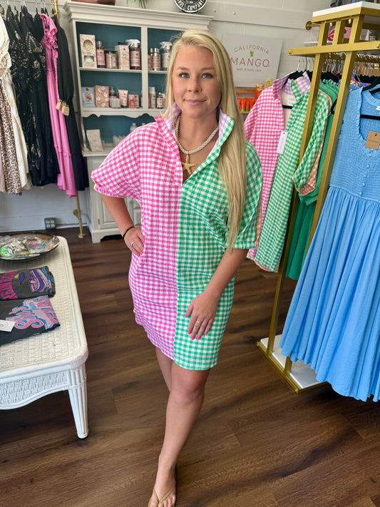 Adrienne Charlotte Gingham Dress