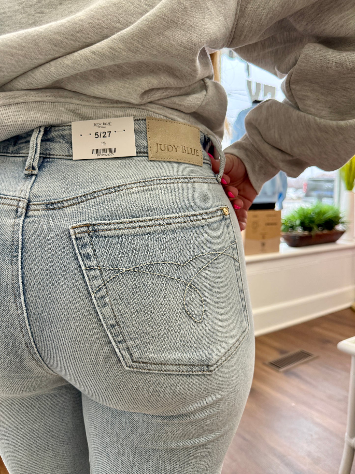 Drew Mid Rise Kick Flare Jeans by Judy Blue