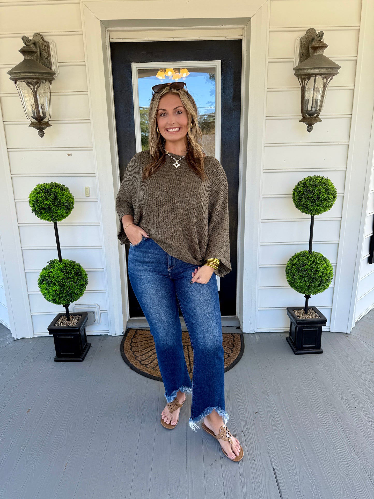 Fern Haze Boat Neck Sweater