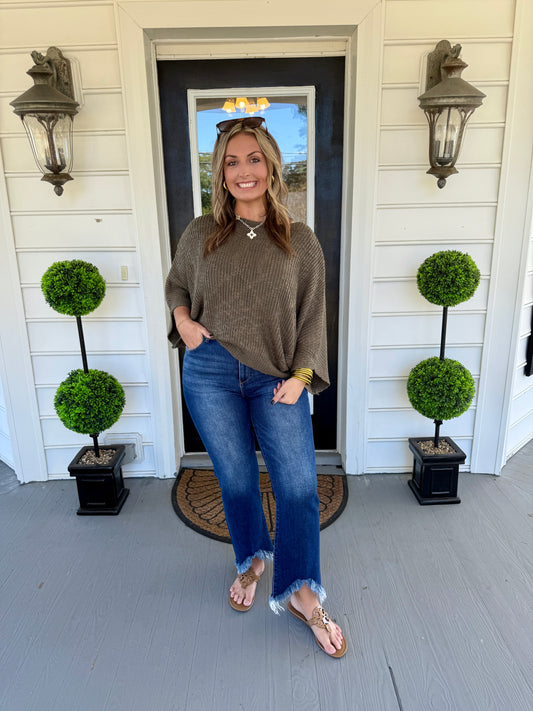 Fern Haze Boat Neck Sweater