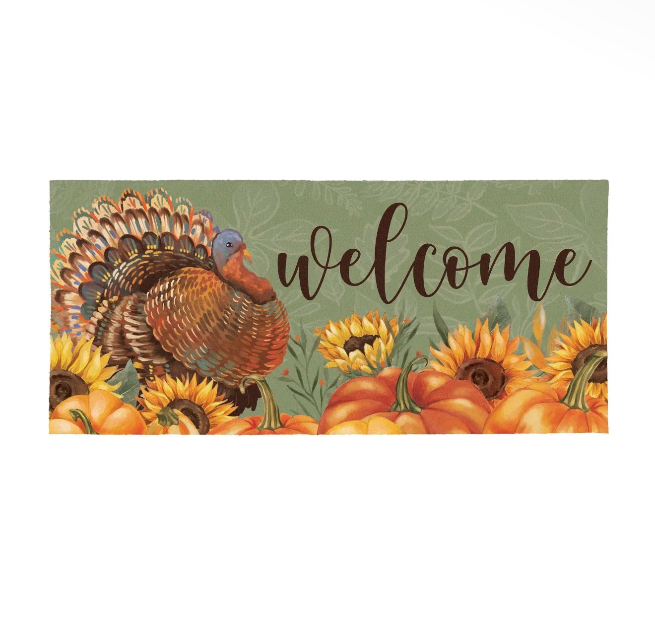 Grateful Gatherings Turkey Flocked Coir Sassafras Switch Mat