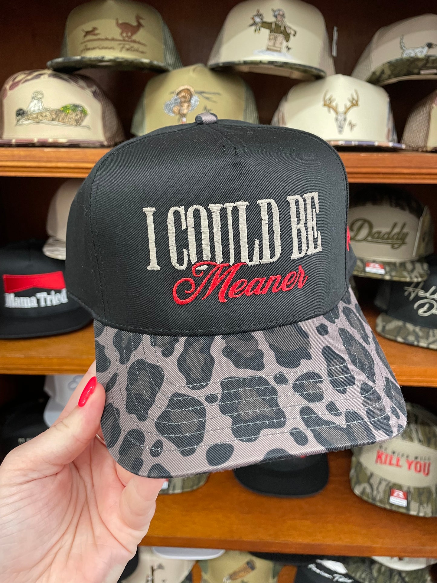 Mad Hatter I Could Be Meaner Leopard Hat