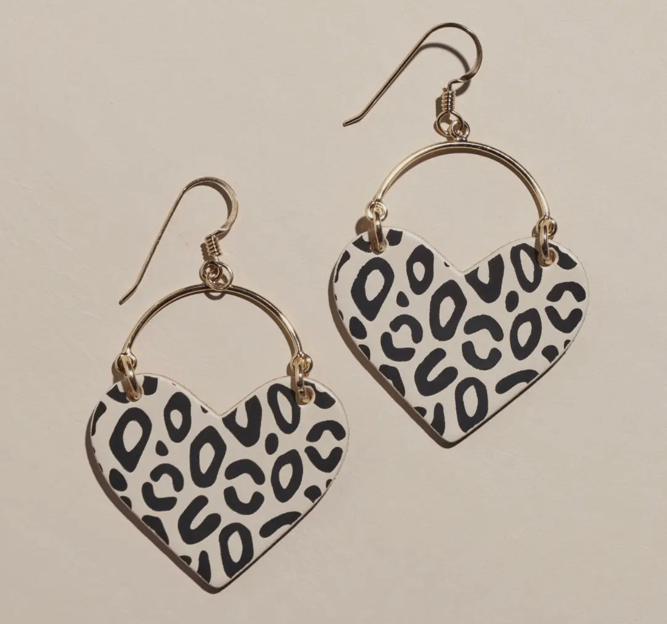 Nickel & Suede Ecru Posh Leopard Lover