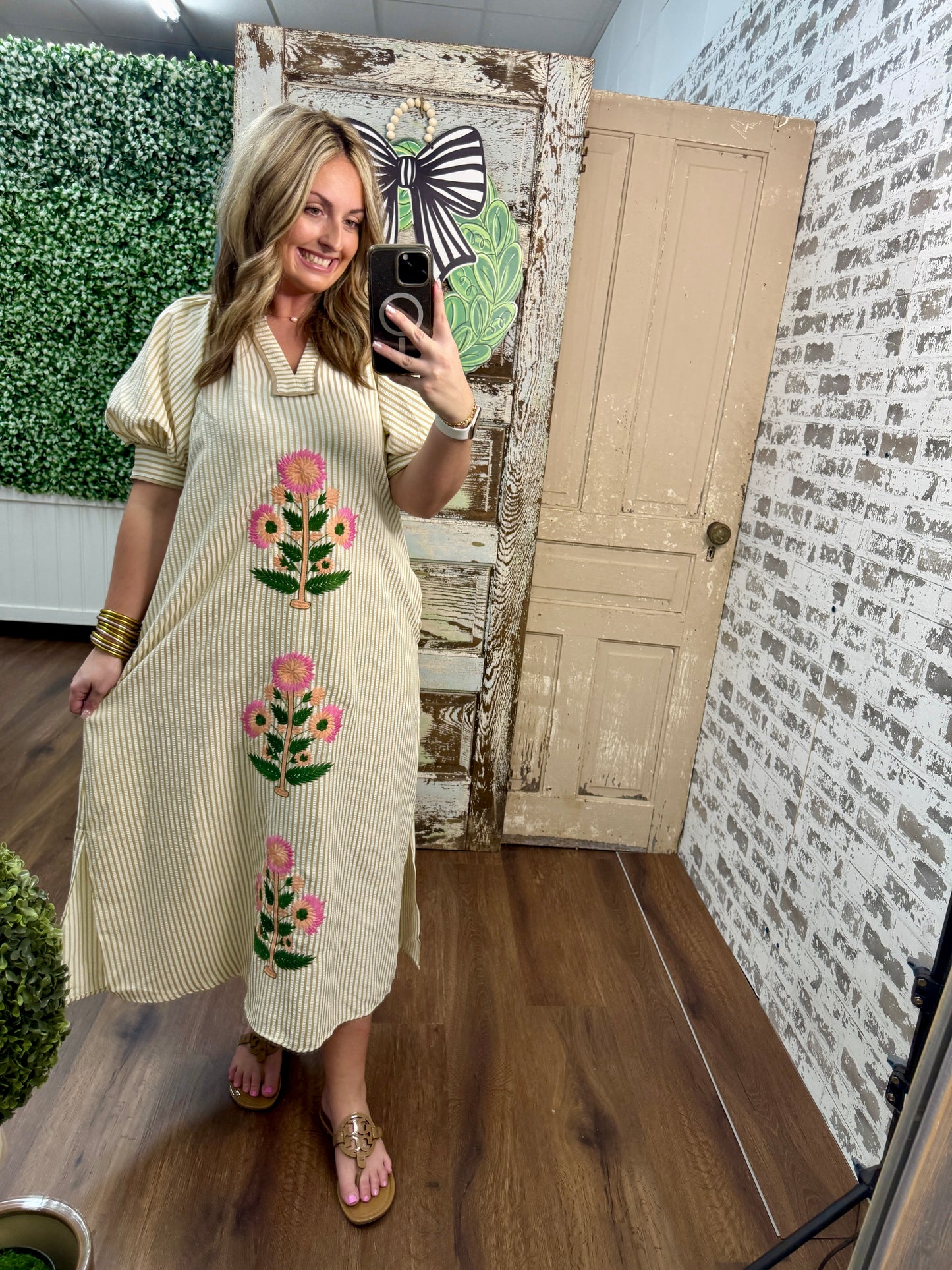 Scottie Embroidered Maxi Dress