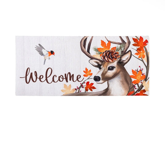 Autumn Deer Wreath Sassafras Mat