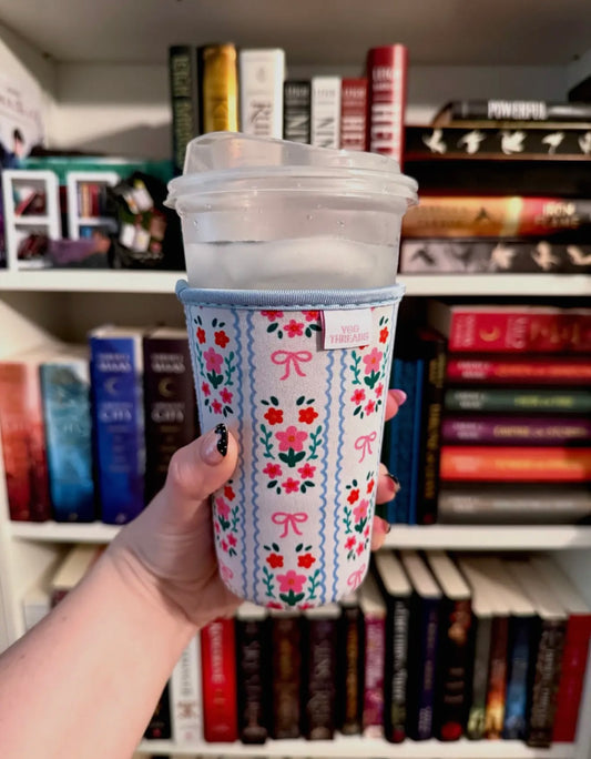 Summer Striped Iced Coffee Drink Sleeve