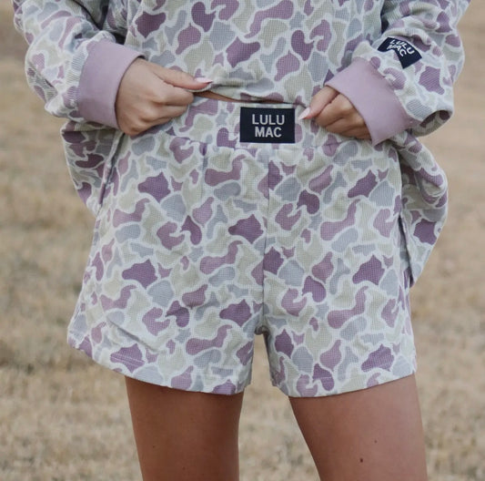 LuluMac Waffle Shorts - Camo