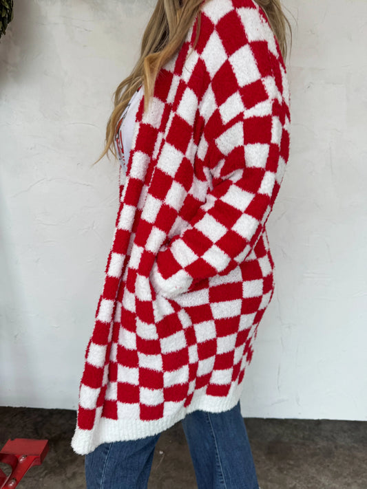 Checker Cloud Cardigan (One Size)