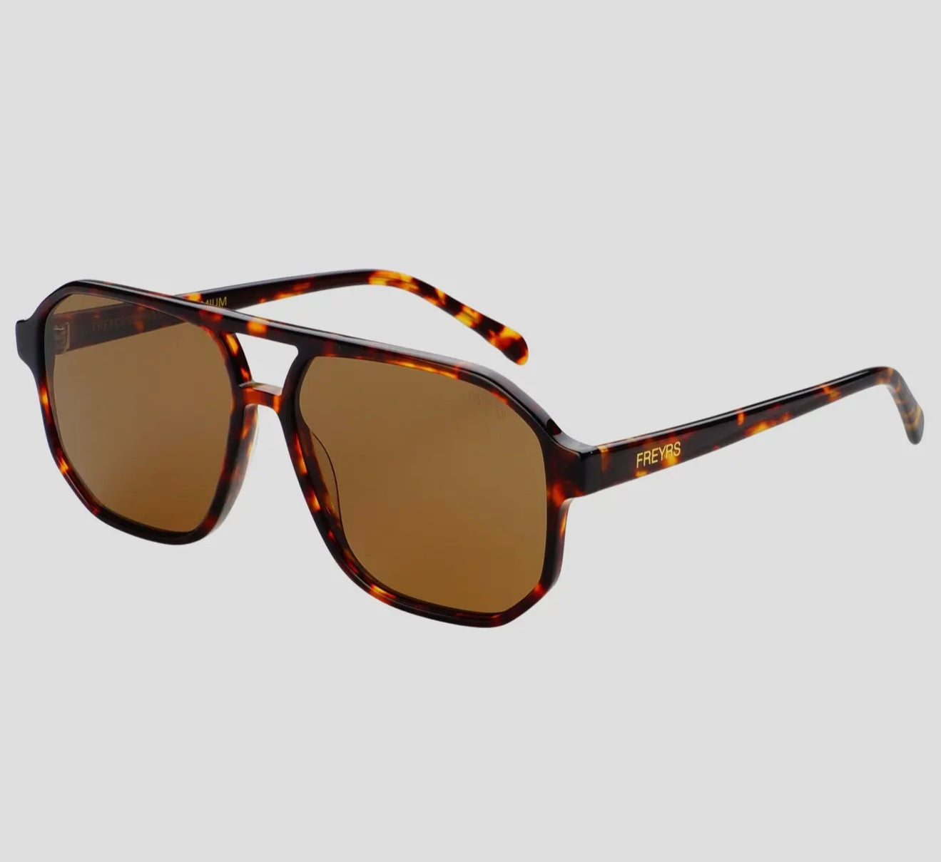 Billie Aviator Sunglasses Dark Tortoise/Solid Brown