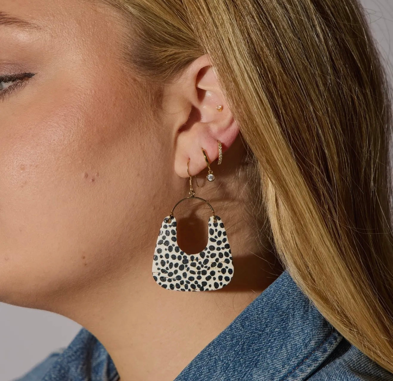 Nickel & Suede Speckled Cork Noras