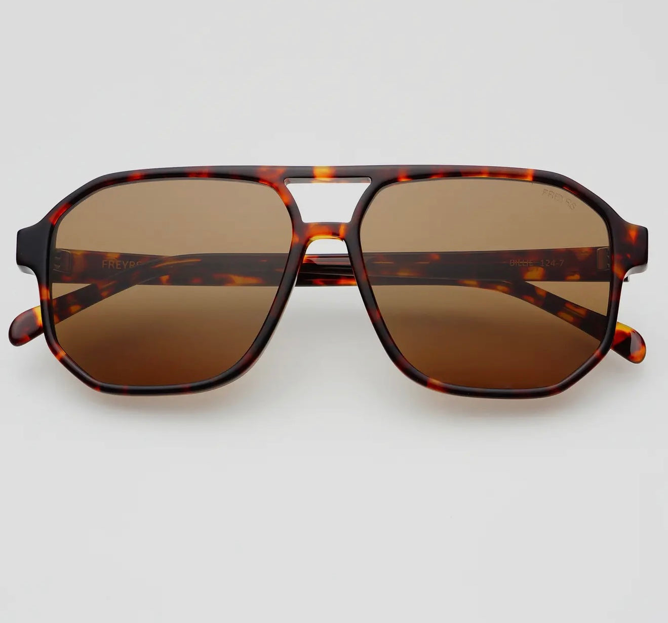 Billie Aviator Sunglasses Dark Tortoise/Solid Brown