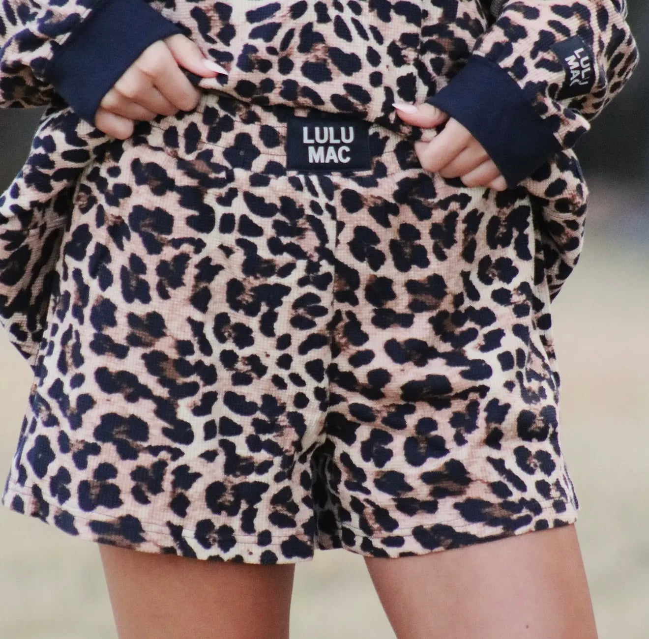 LuluMac Waffle Leopard Shorts