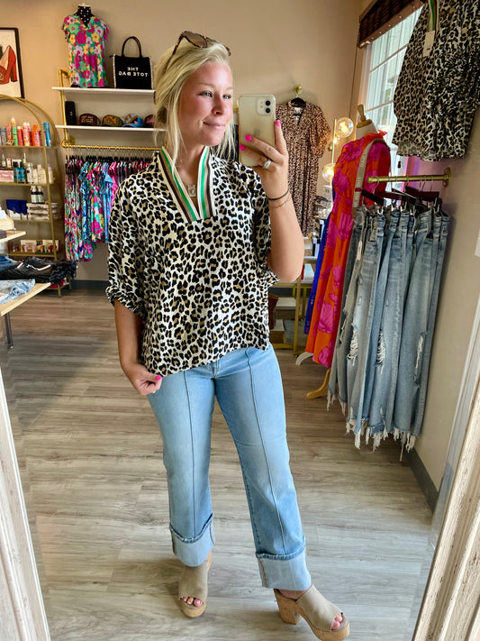 Kimberly HR Straight - Wide Cuffed Jeans