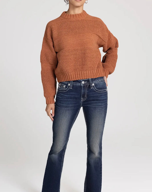 Miss Me Brown Chunky Sweater