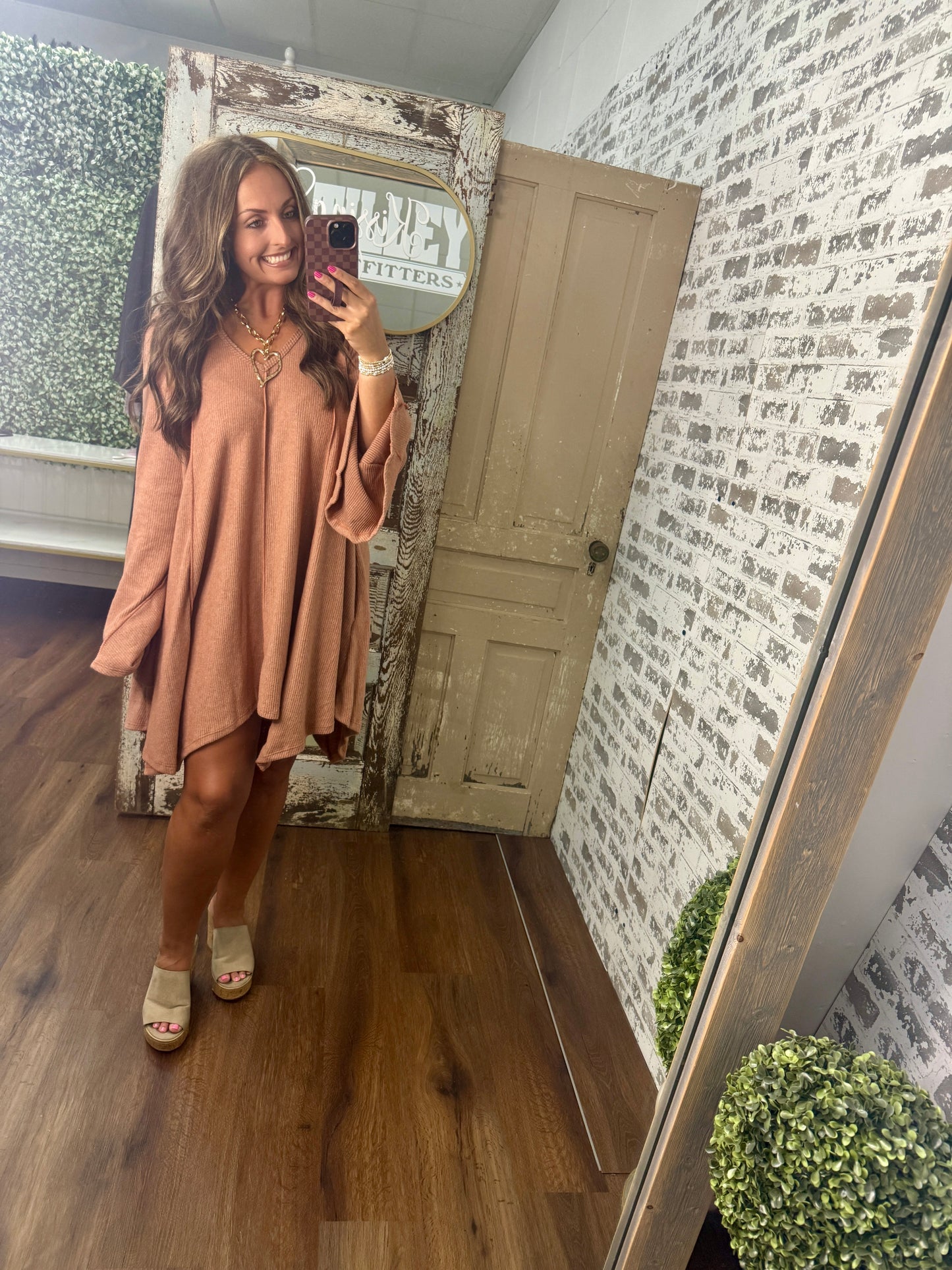 Golden Hour Long Bell Sleeve Dress