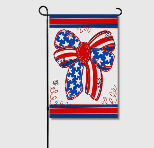 Patriotic Bow Garden Glam