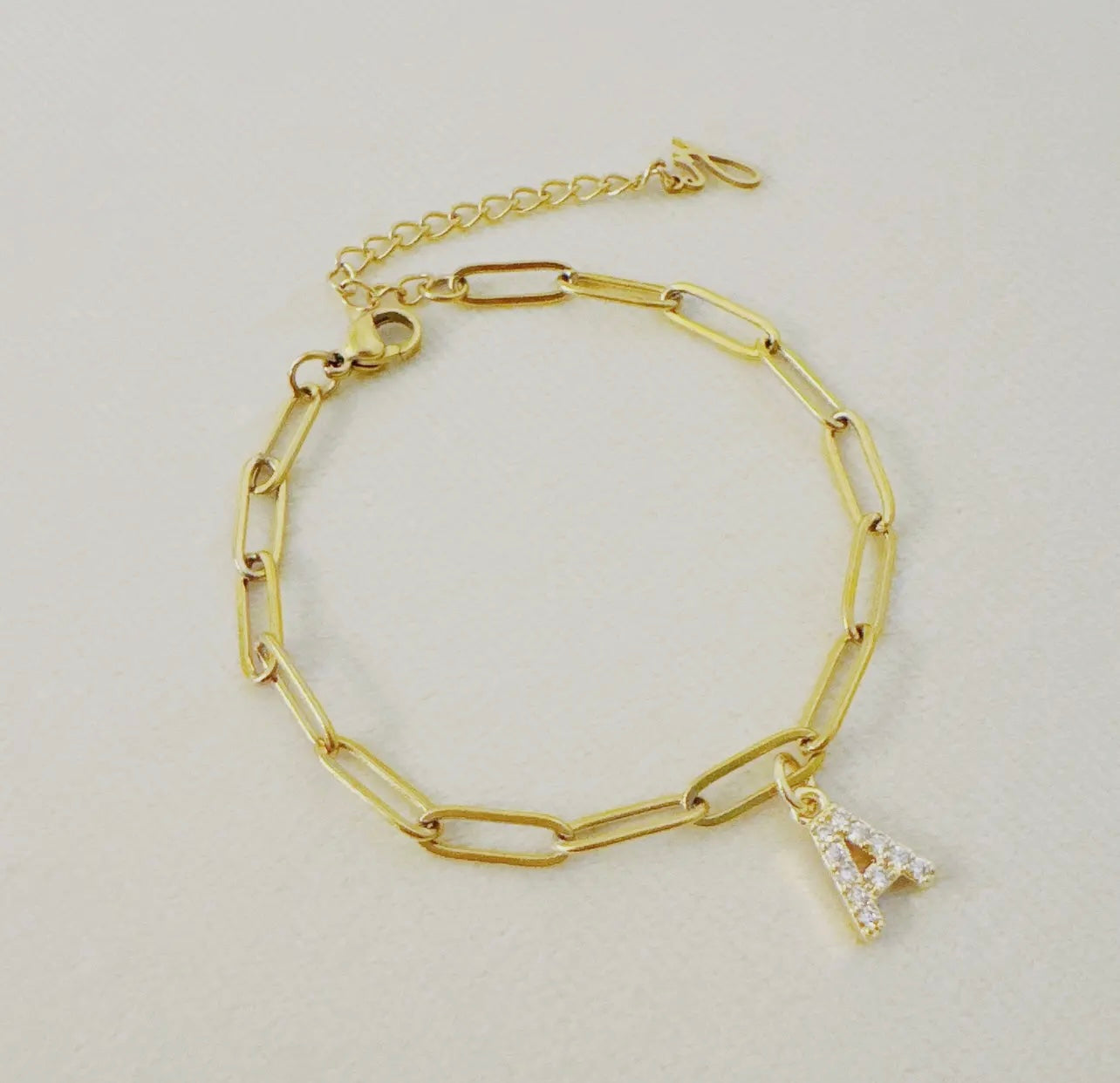 Oh Simple Initial Chain Bracelet