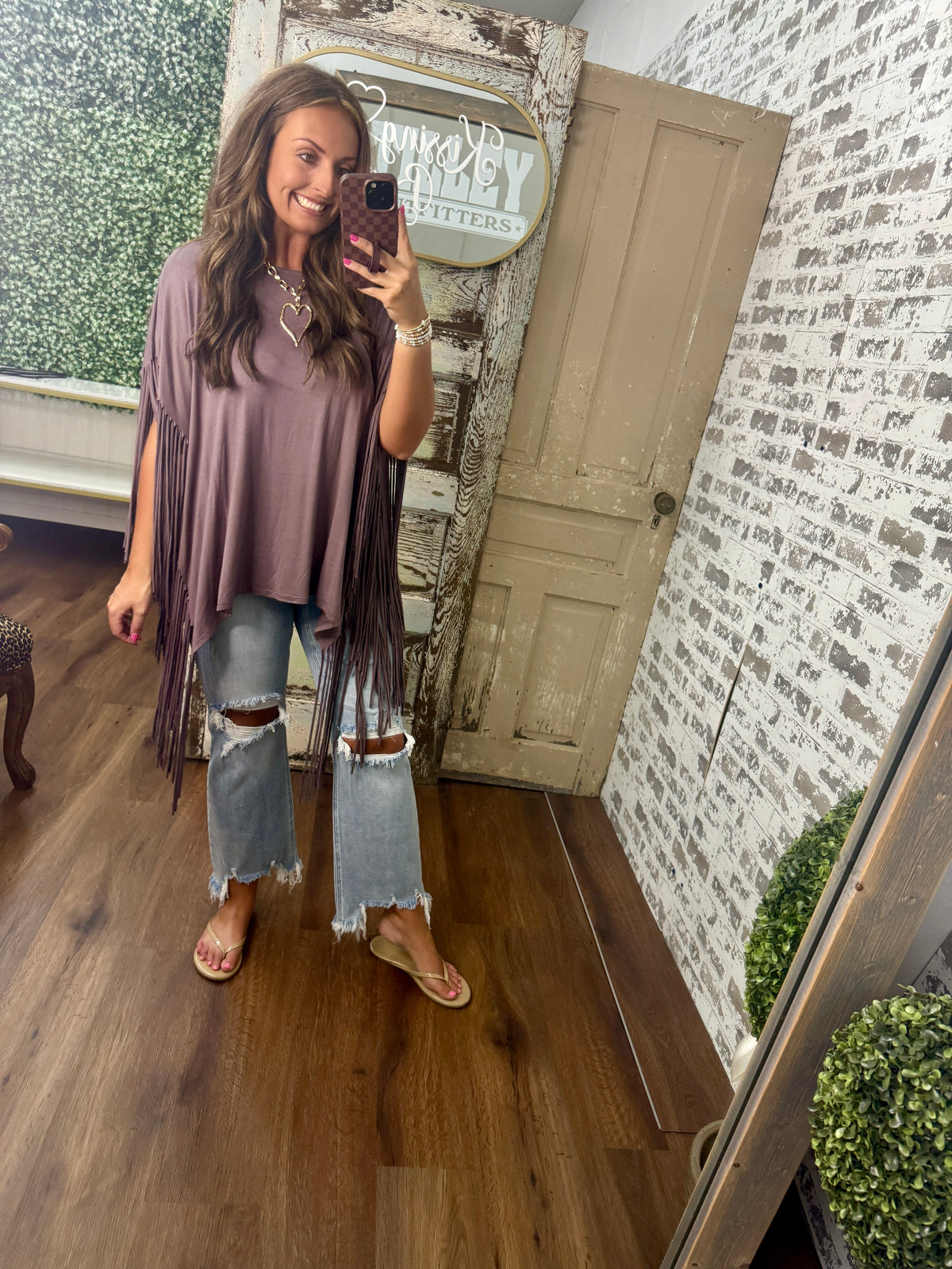 Showstopper Fringe Shirt - Mocha