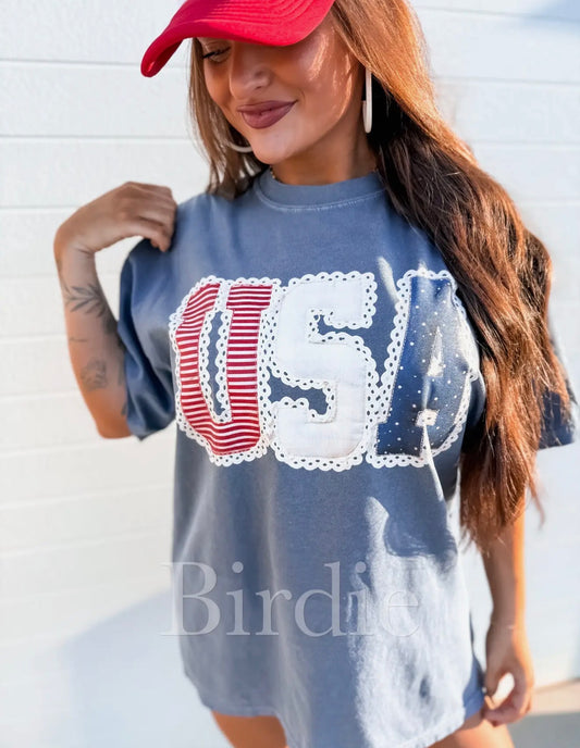 USA Lace Tee