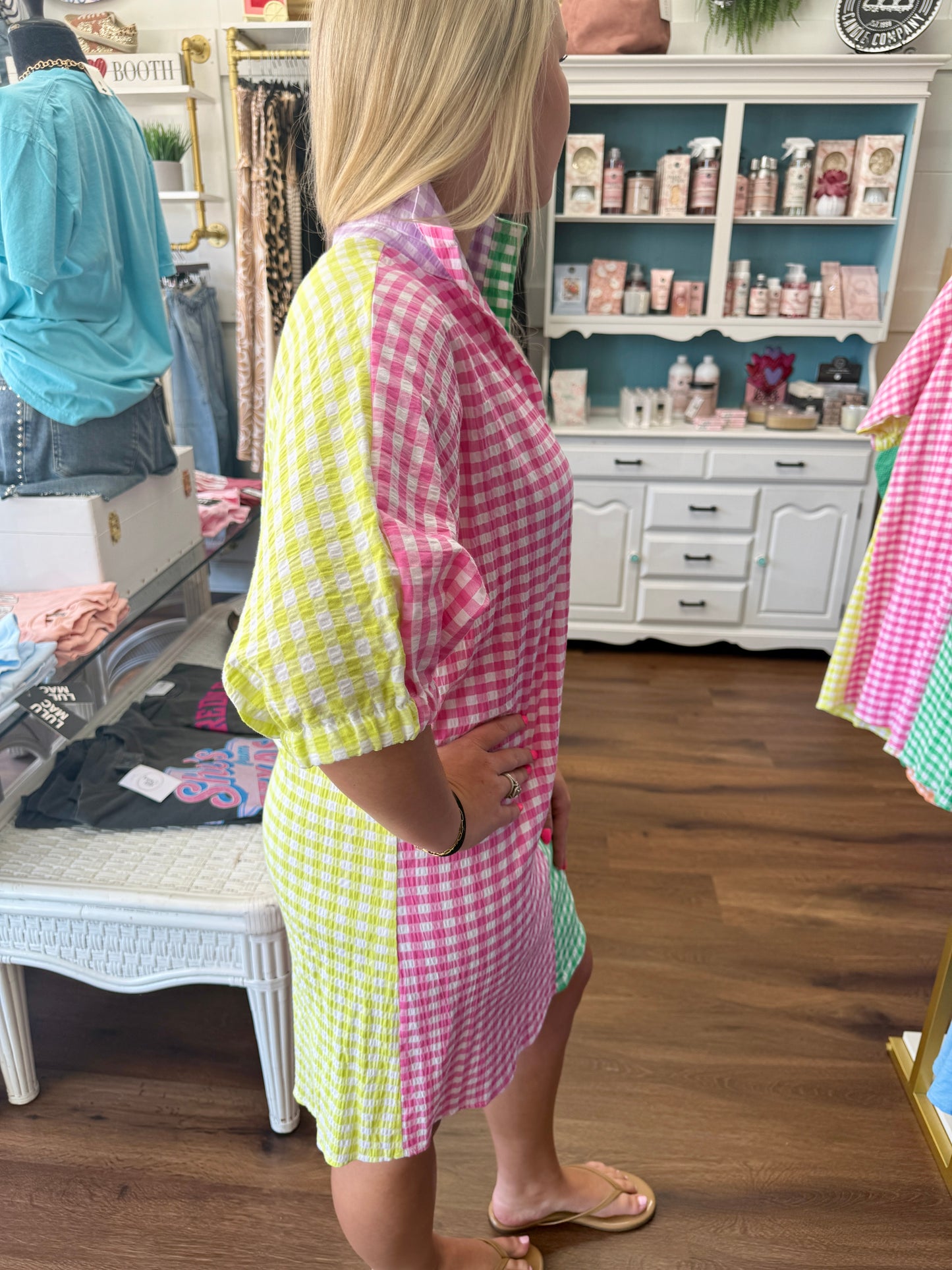 Adrienne Charlotte Gingham Dress