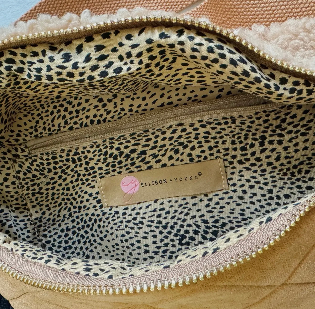 Fuzzy & Quilted Sling Bag