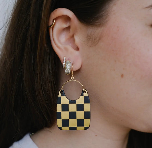 Nickel & Suede Black & Gold Checkmate Charlie’s