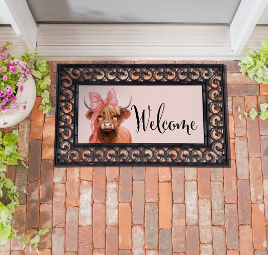 Sassafras Blossom the Bowtiful Highland Cow Switch Mat