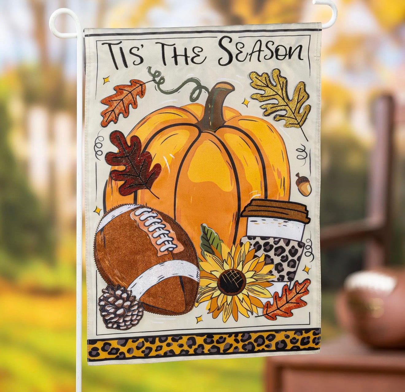 Tis’ the Season Fall Appliqué Garden Flag